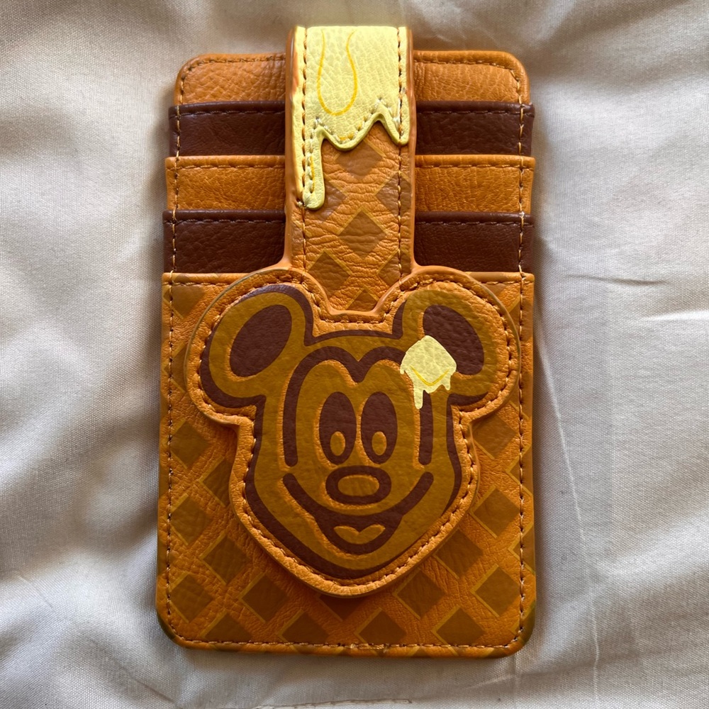 Mickey waffle loungefly card holder wallet